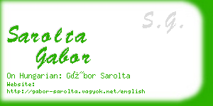 sarolta gabor business card